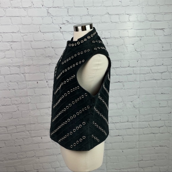 Suede Grommet Vest by Catherine Stewart - Picture 3 of 10